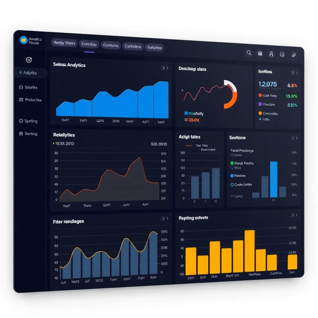 Analytics dashboard displaying sales data and performance metrics for dropshipping business