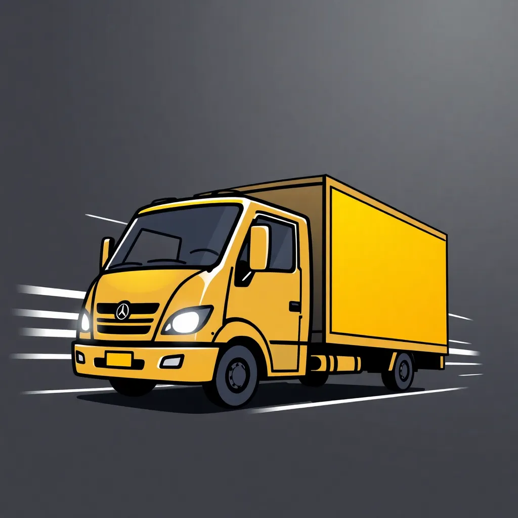Icon of a delivery truck moving fast, symbolizing supplier shipping products directly to customers