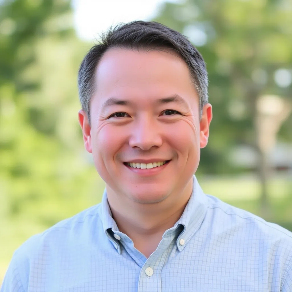 Portrait photo of Michael Lee, a middle-aged man with short hair and a friendly smile