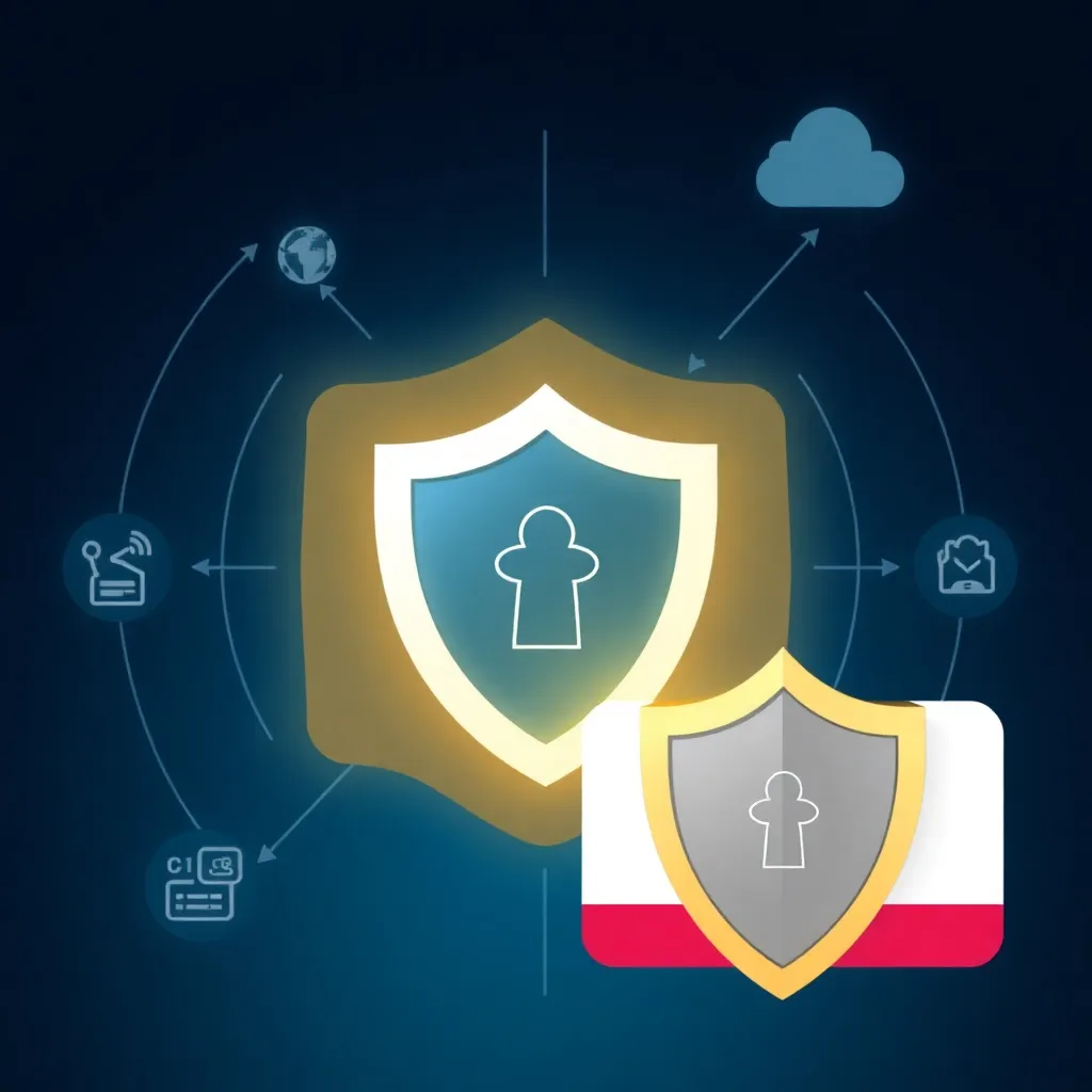 Secure payment gateway integration with credit card icons and shield symbol