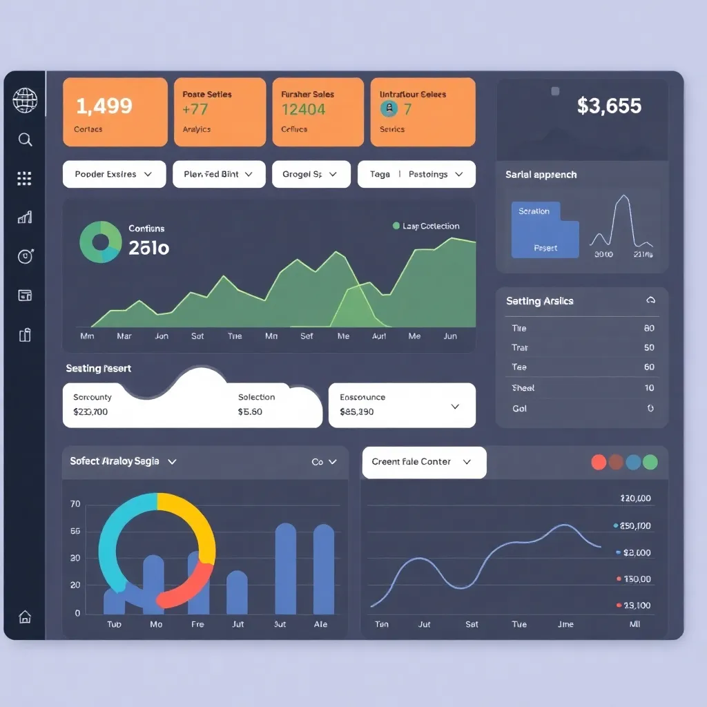 Analytics dashboard showing ecommerce sales data and performance graphs